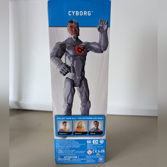 New DC Spin Master Cyborg Figure 12" 1st Edition In Package Universe Silver Toy - Picture 2 of 11